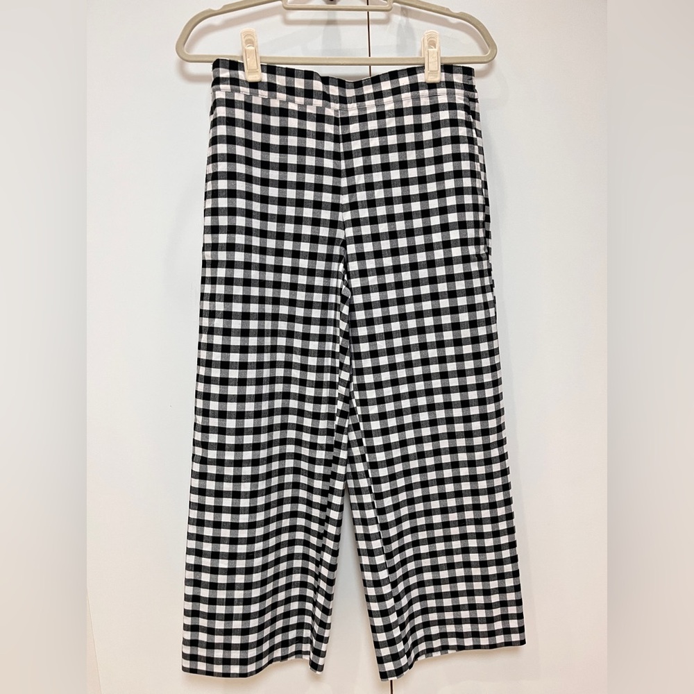 Ann Taylor Black and White Plaid Pants